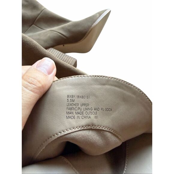 Steve Madden Croft Pointed Toe Boot Knee High Leather Size 5.5 Block Heel - Picture 6 of 7